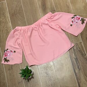 Michel off shoulder flowy top